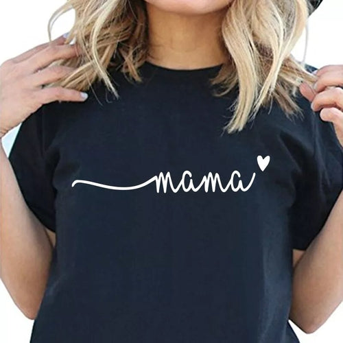 Kawaii women t-shirts summer short sleeve Female Harajuku mama love t