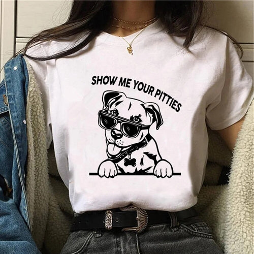 American Bully Tee women anime summer harajuku top girl comic clothes