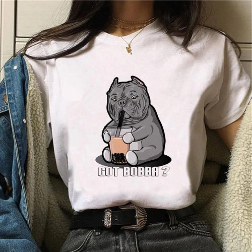 American Bully Tee women anime summer harajuku top girl comic clothes