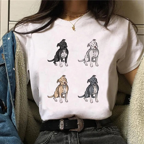 American Bully Tee women anime summer harajuku top girl comic clothes