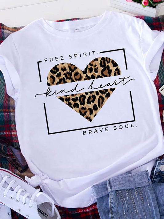 Tee T shirt Graphic T Shirt Free Spirit Brave Soul Women Short Sleeve