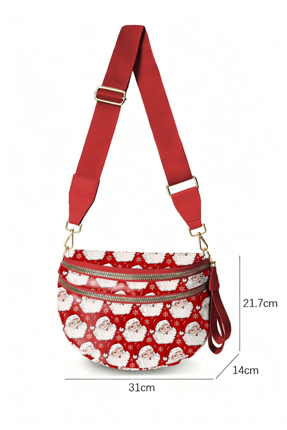 Black Floral Print Multi Pocket Crossbody Bag