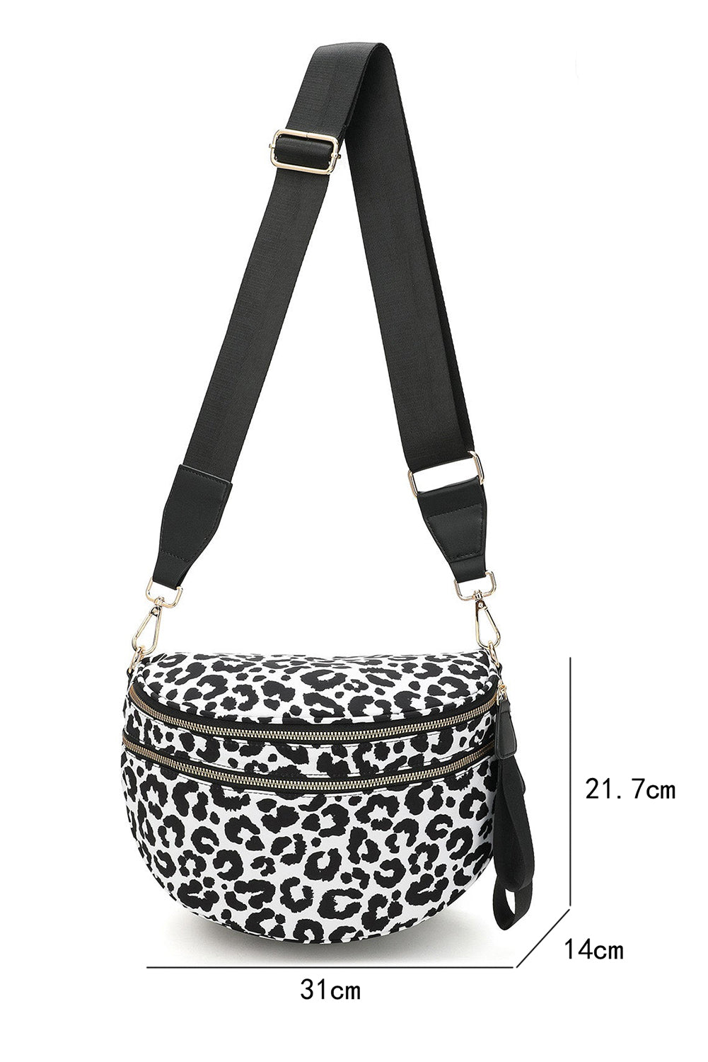 Chicory Coffee Checkered Print Wide Strap Large Crossbody Bag