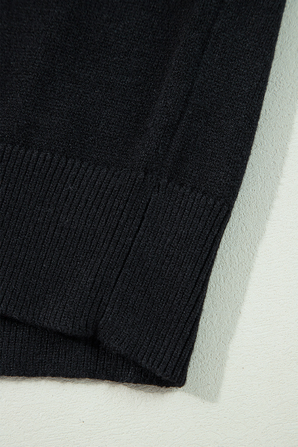 Black Halloween Boo Drop Shoulder Knit Sweater