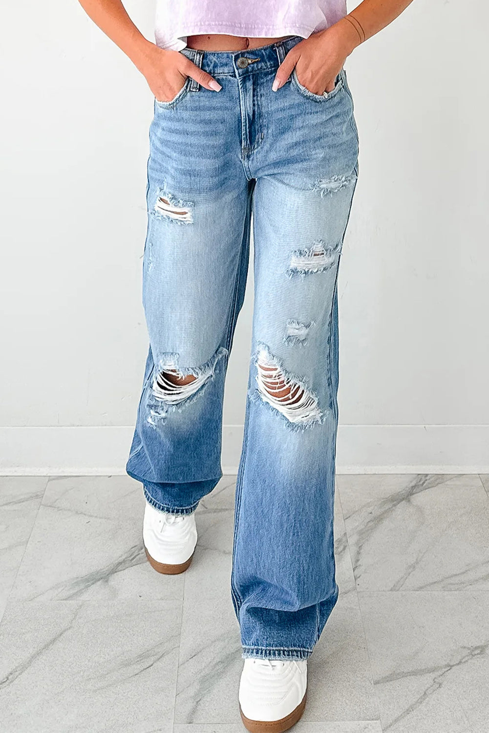 👖 Rebel Rips Straight-Leg Jeans