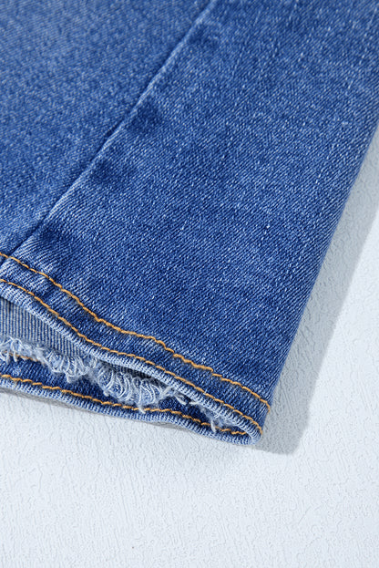 Ashleigh Blue Wrapped Crossed Waist Denim Mini Skirt