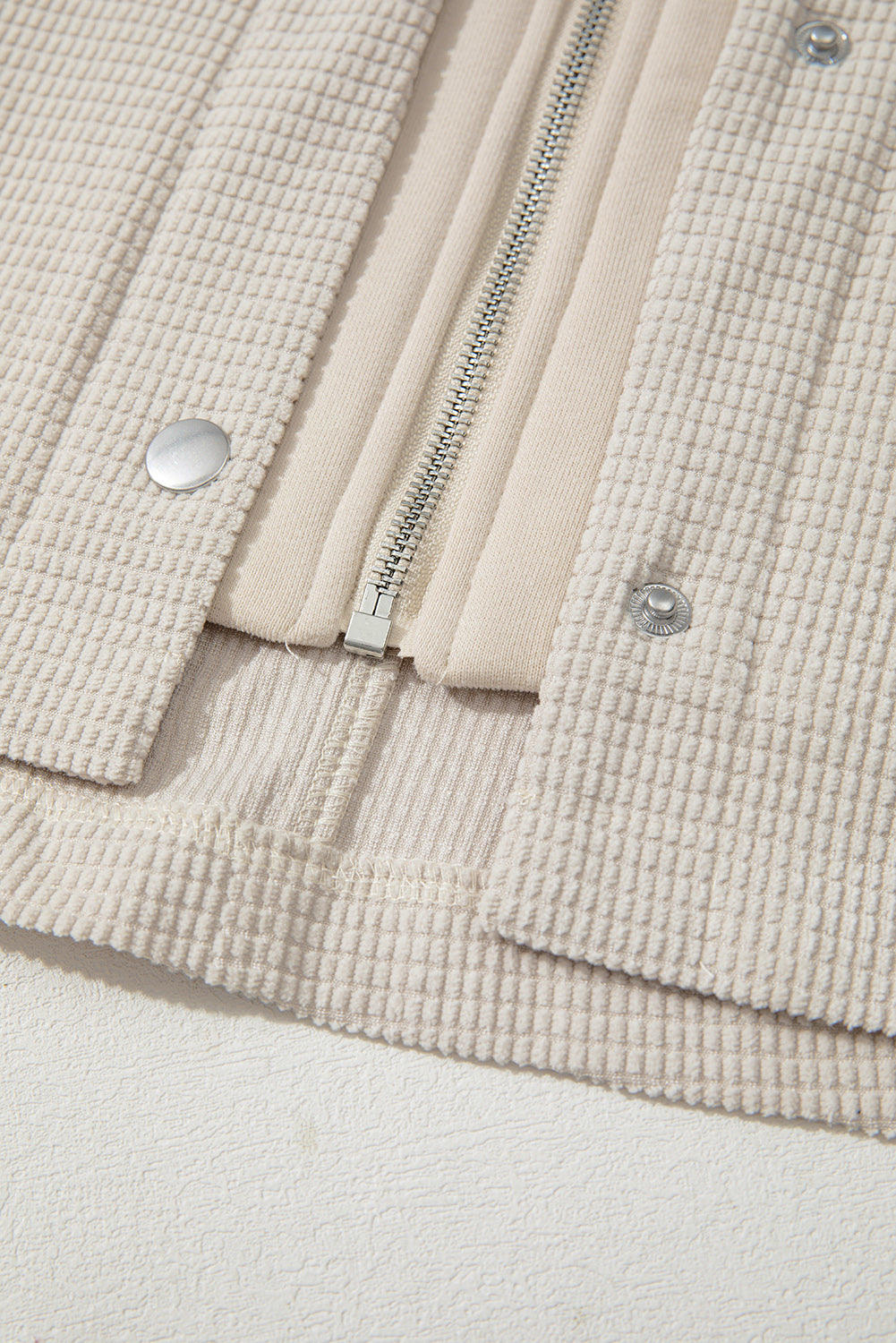 Laurel Green Solid Color Textured Patchwork Flap Pocket Shacket