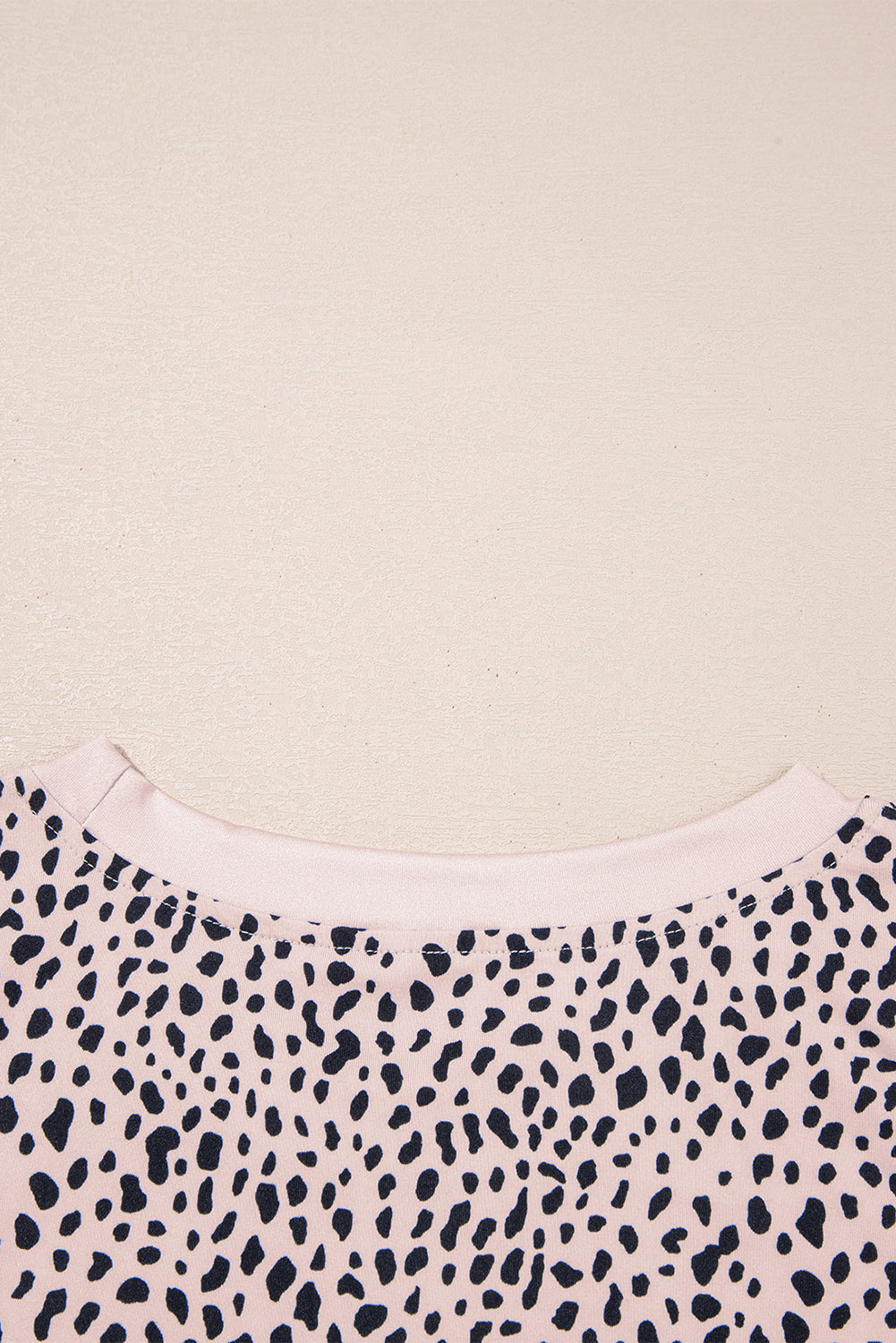 Apricot Allover Leopard Print Round Neck Tank Top