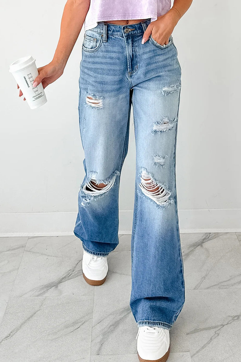 👖 Rebel Rips Straight-Leg Jeans