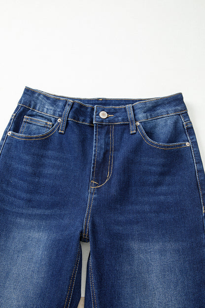 Sail Blue Stitch Patch Pocket Bootcut Jeans