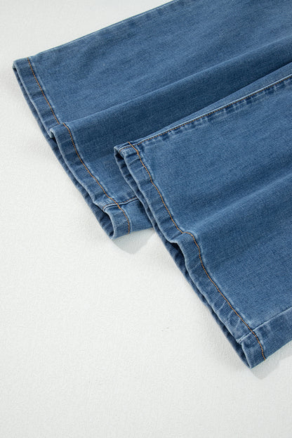 Ashleigh Blue Multi-Button High Waist Wide Leg Jeans