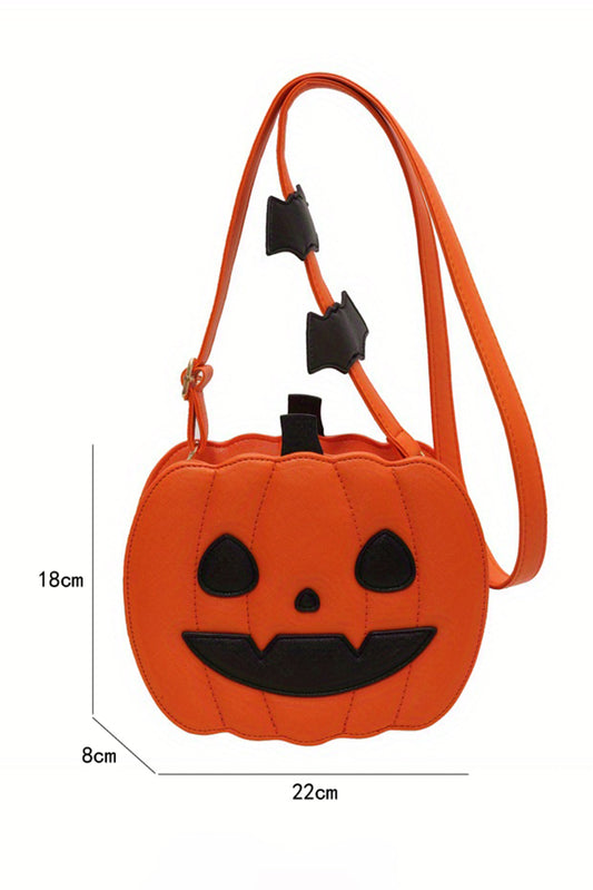 Carrot Halloween Pumpkin PU Shoulder Bag