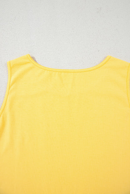 Blue Sun Graphic Summer Tank Top