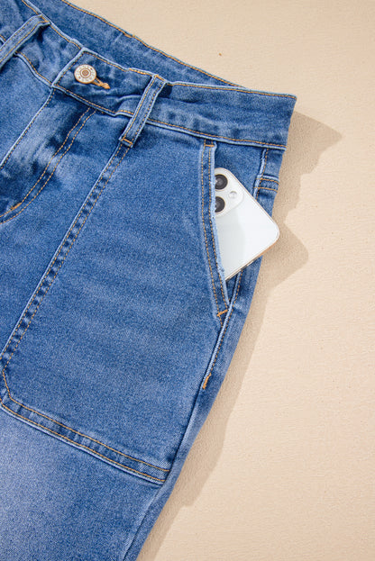 Breen Cropped High Rise Wide Leg Jeans