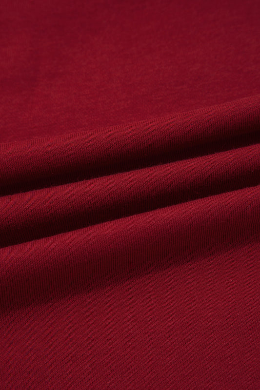 Racing Red Drop Shoulder Boxy Tee and Barrel Pants Set