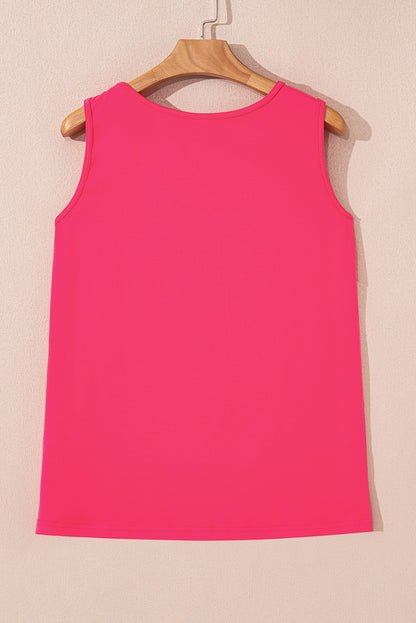 Blue Sun Graphic Summer Tank Top