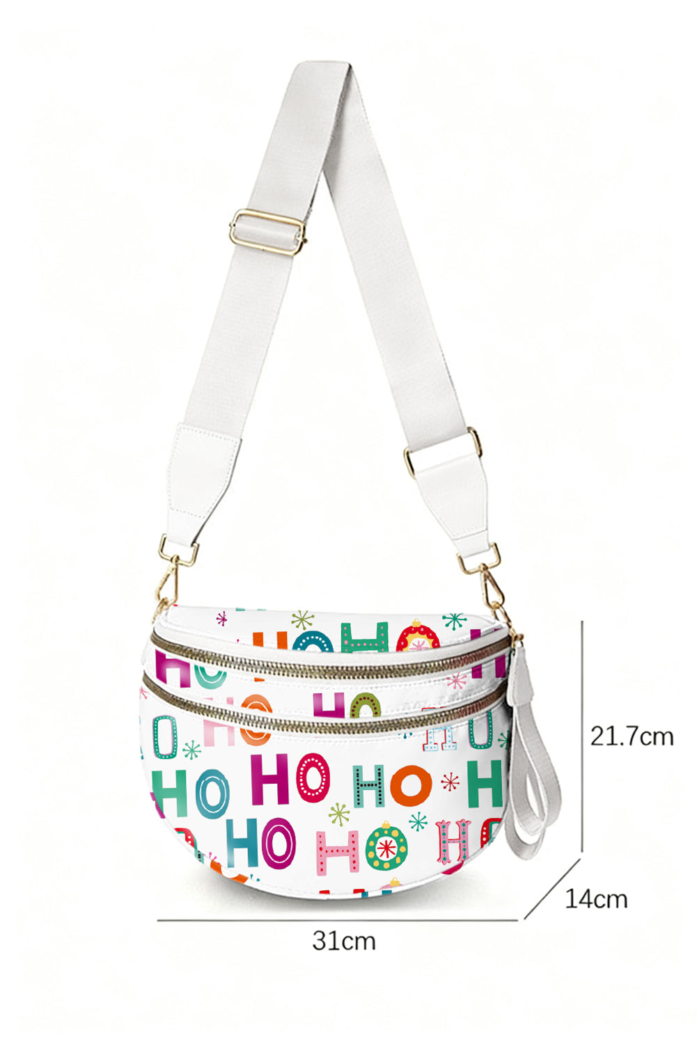 Black Floral Print Multi Pocket Crossbody Bag