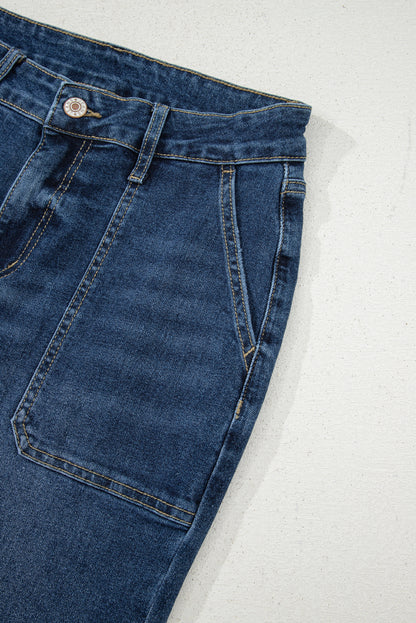 Breen Cropped High Rise Wide Leg Jeans
