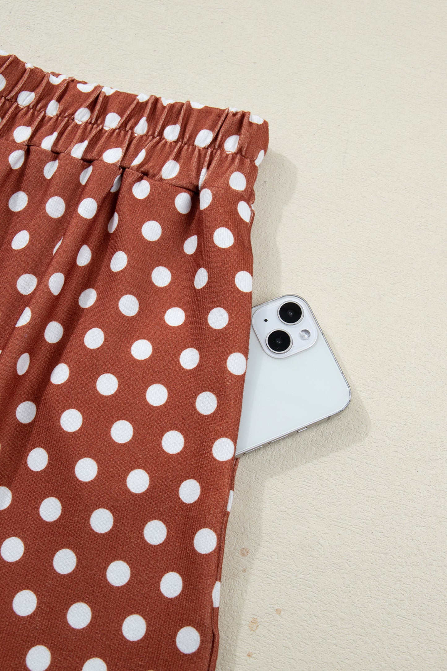Pink Polka Dot Print Short Set