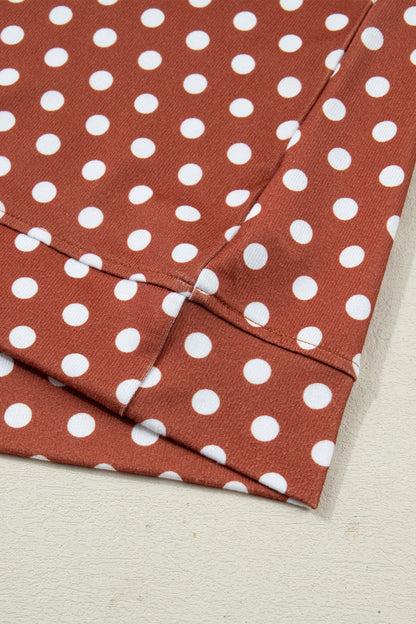 Pink Polka Dot Print Short Set