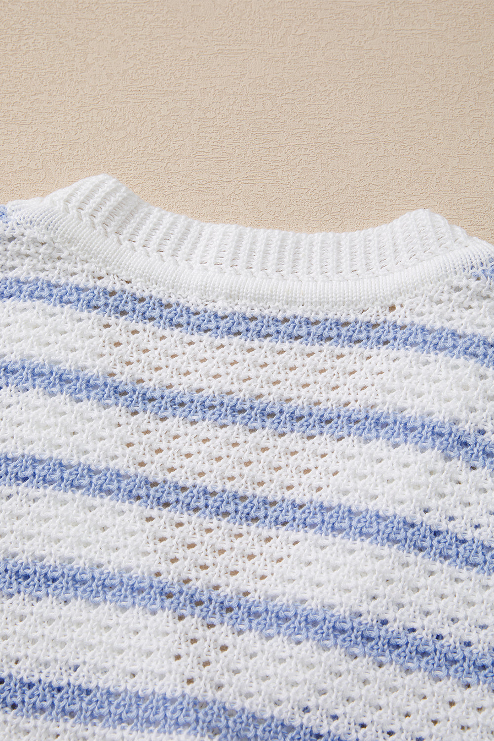 Black Striped V Neck Button Knit Vest