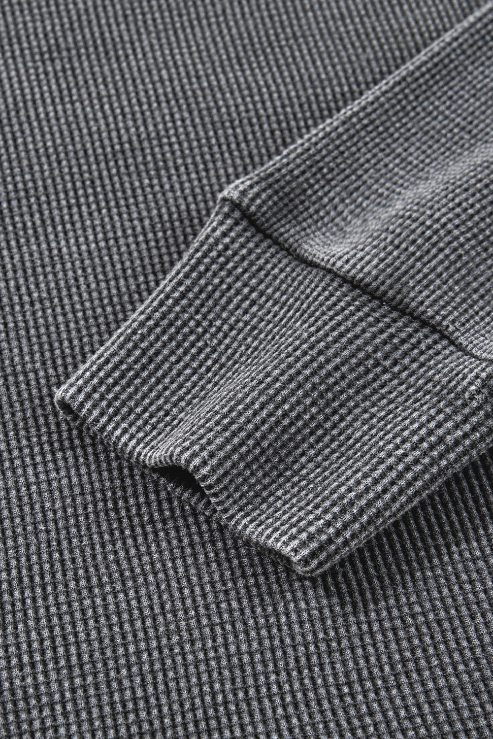 Mist Green Ribbed Plain Long Sleeve Loose Top