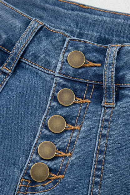 Ashleigh Blue Multi-Button High Waist Wide Leg Jeans