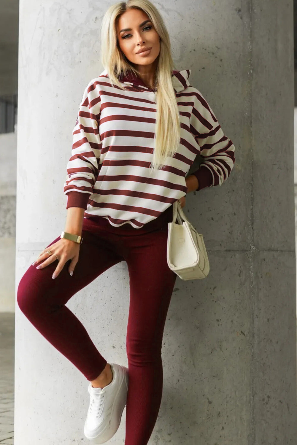🤎 Wander & Whimsy Striped Hoodie