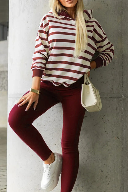 🤎 Wander & Whimsy Striped Hoodie