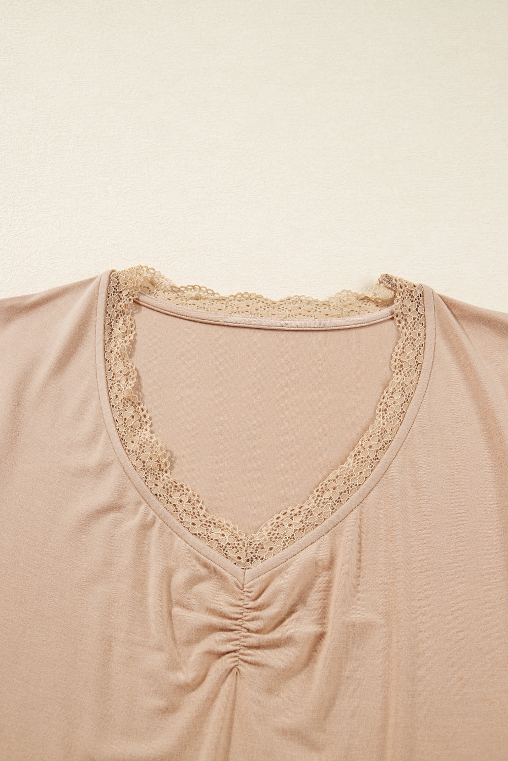 Red Dahlia Lace Sweetheart Neckline Long Sleeve Top