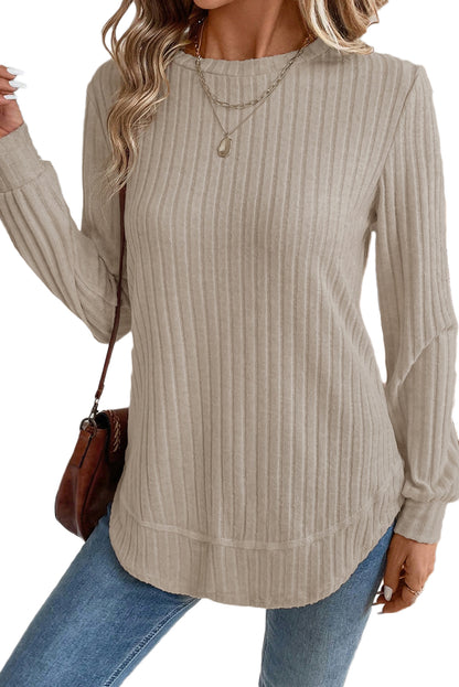 ☁️ Cozy Aura Ribbed Long Sleeve Top