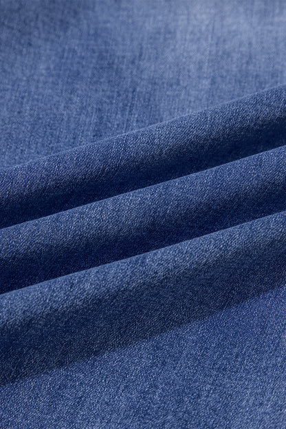 Beau Blue Tailored Center Seam Detail High Rise Jeans