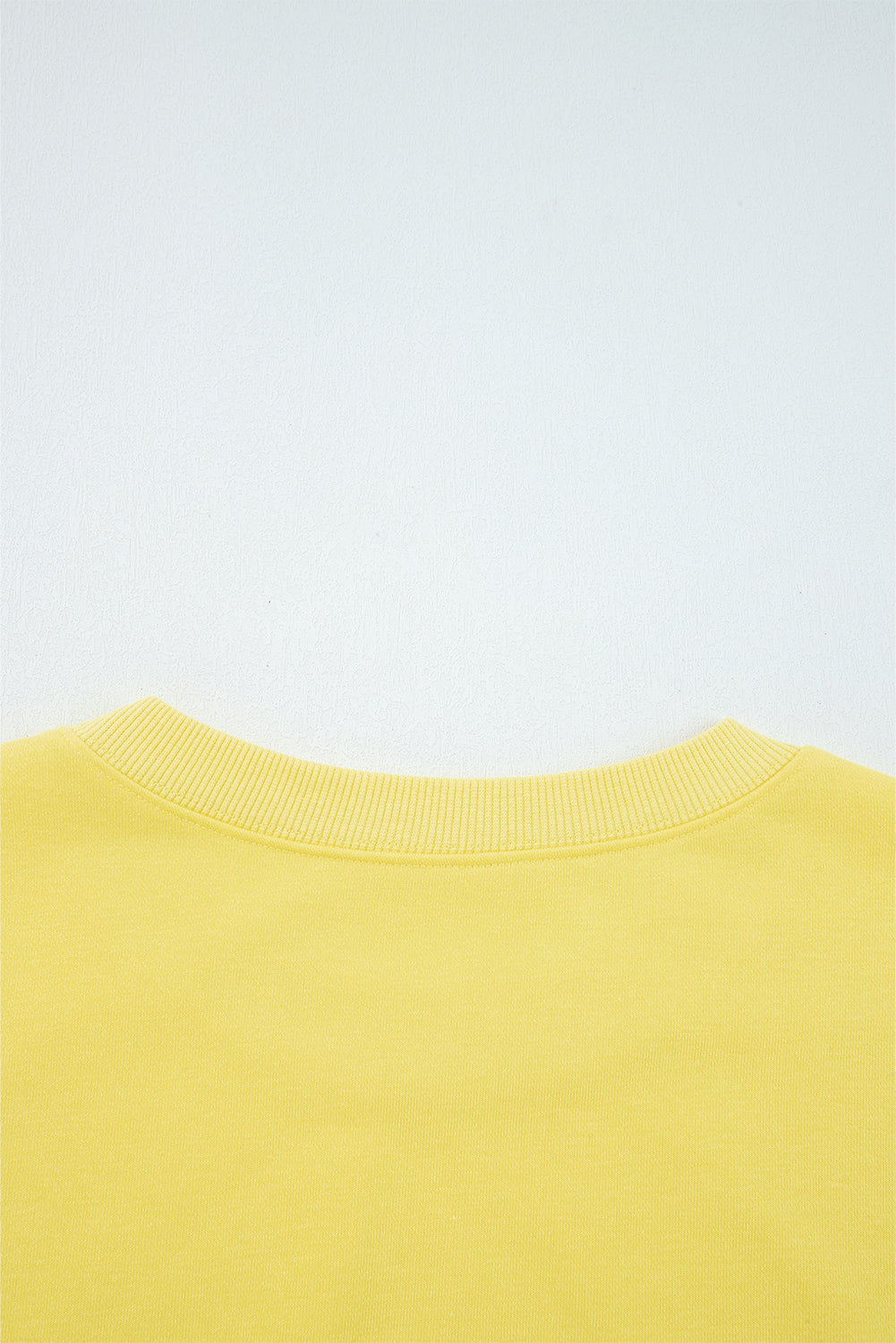 Yellow Cream Drop Shoulder Crop Pullover Drawstring Wide Leg Pants Set