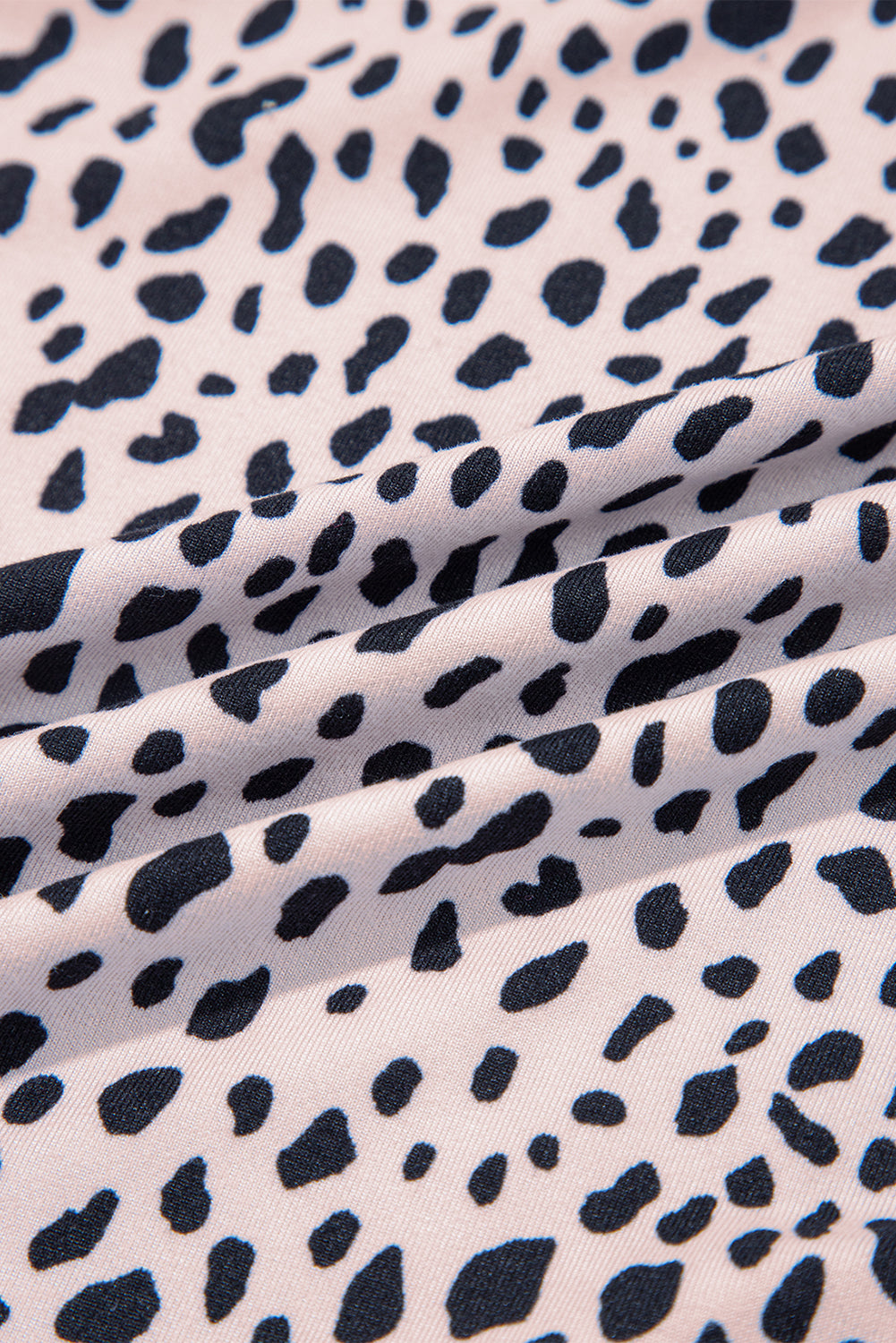 Apricot Allover Leopard Print Round Neck Tank Top