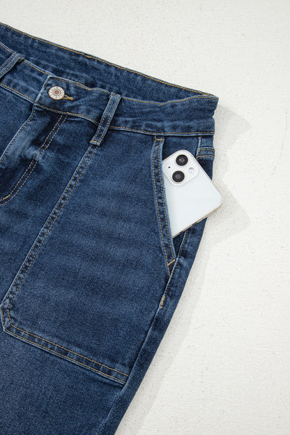 Breen Cropped High Rise Wide Leg Jeans