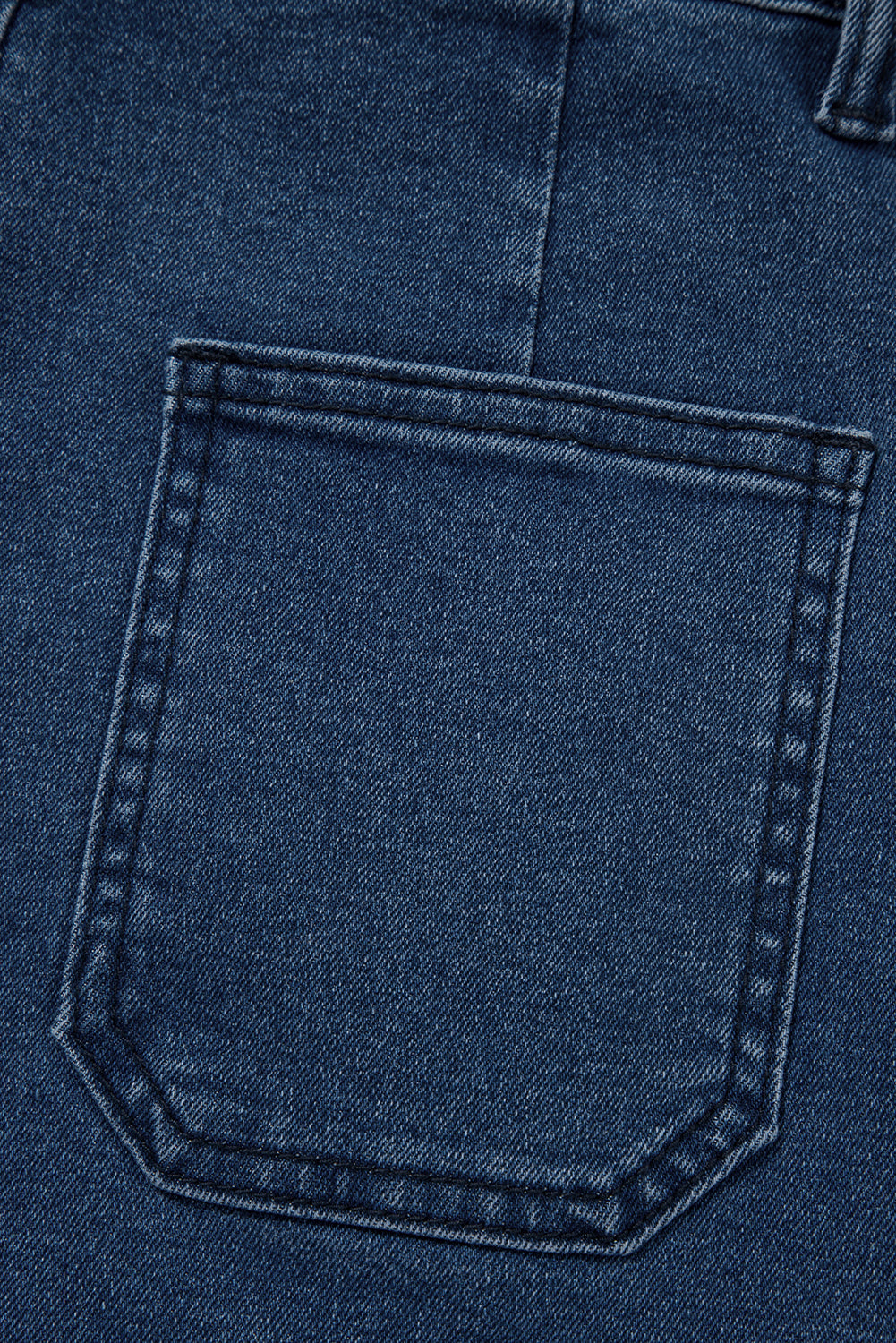 Sail Blue Scalloped Hemline Light Wash Denim Shorts
