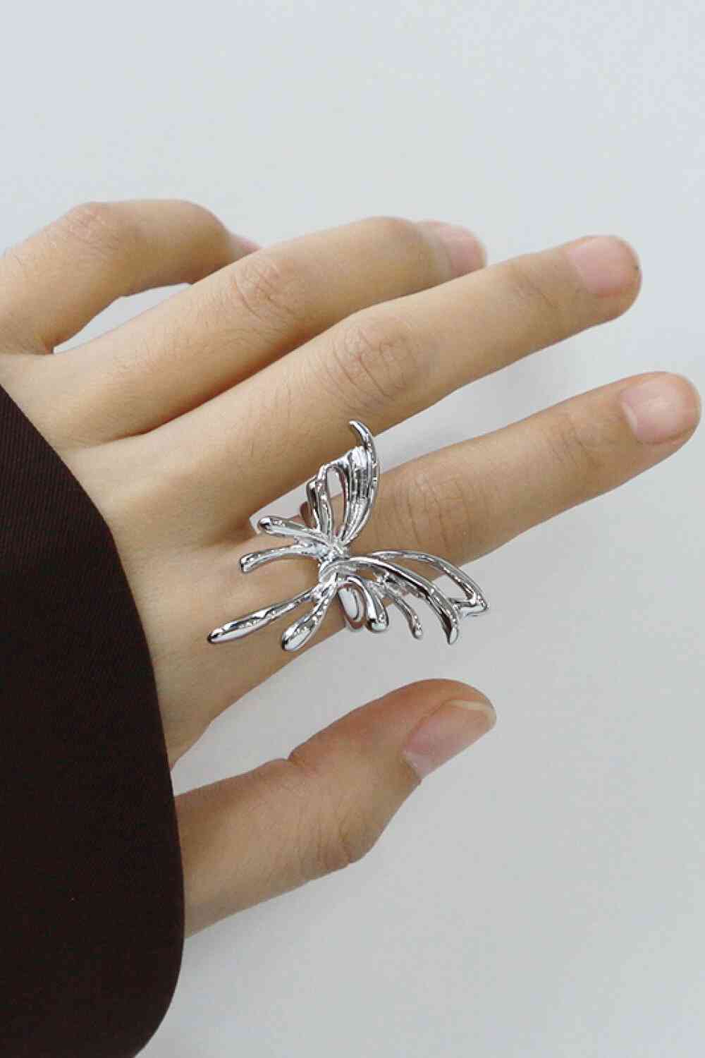 Zinc Alloy Butterfly Ring