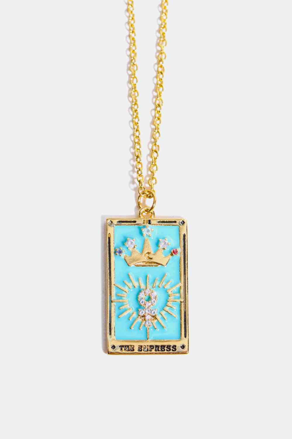 Tarot Card Pendant Stainless Steel Necklace