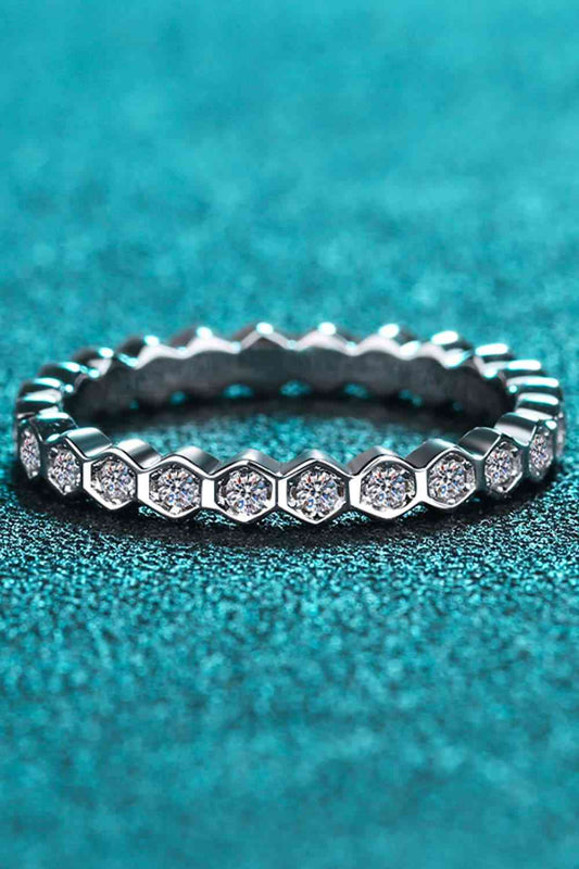 Moissanite 925 Sterling Silver Eternity Ring