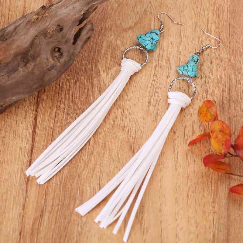 Turquoise Fringe Detail Earrings