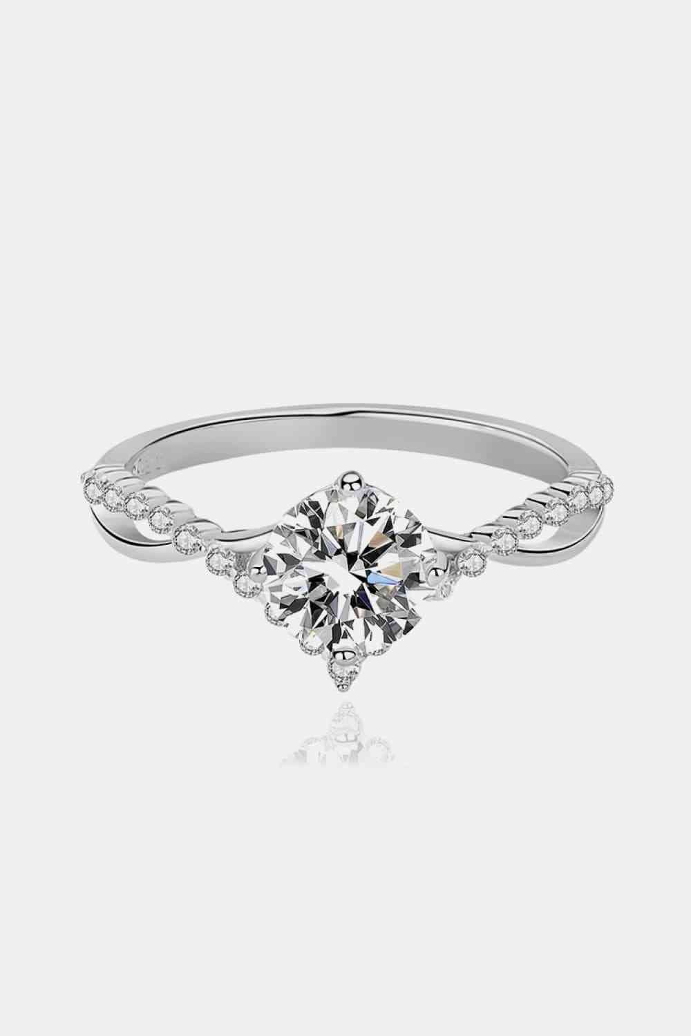 1 Carat Moissanite 925 Sterling Silver Ring